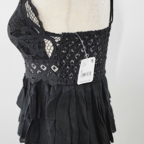 FREE PEOPLE adella cami lace crop top Sz S NEW - Picture 6 of 10